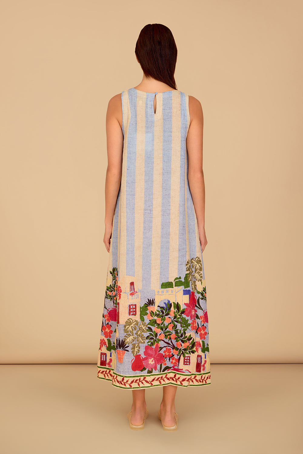 Dani Dress, Village Stripes