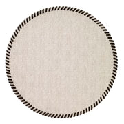 Whipstitch Round Vinyl Placemats with Leather Trim