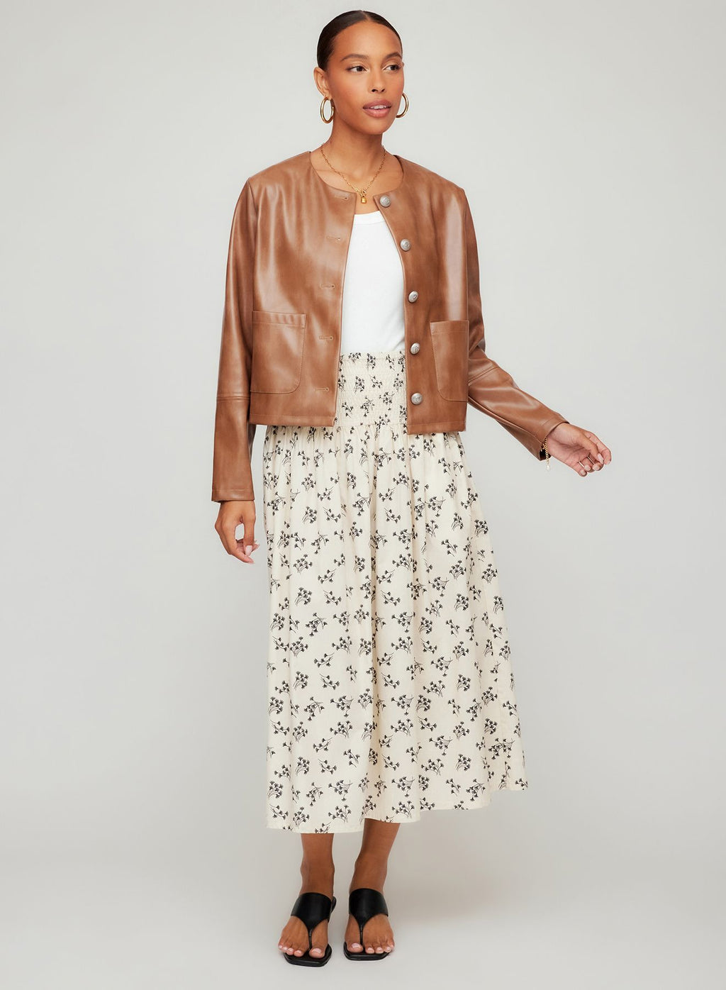 Rhea Smocked Waist Skirt