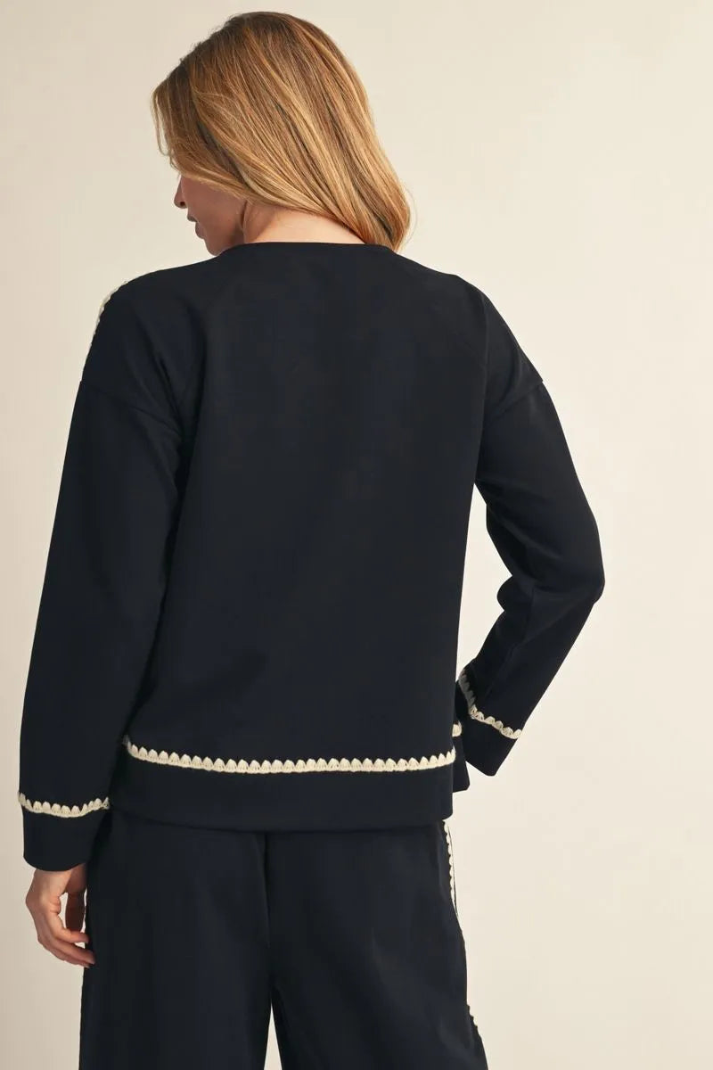 Black with Cream Trim Set