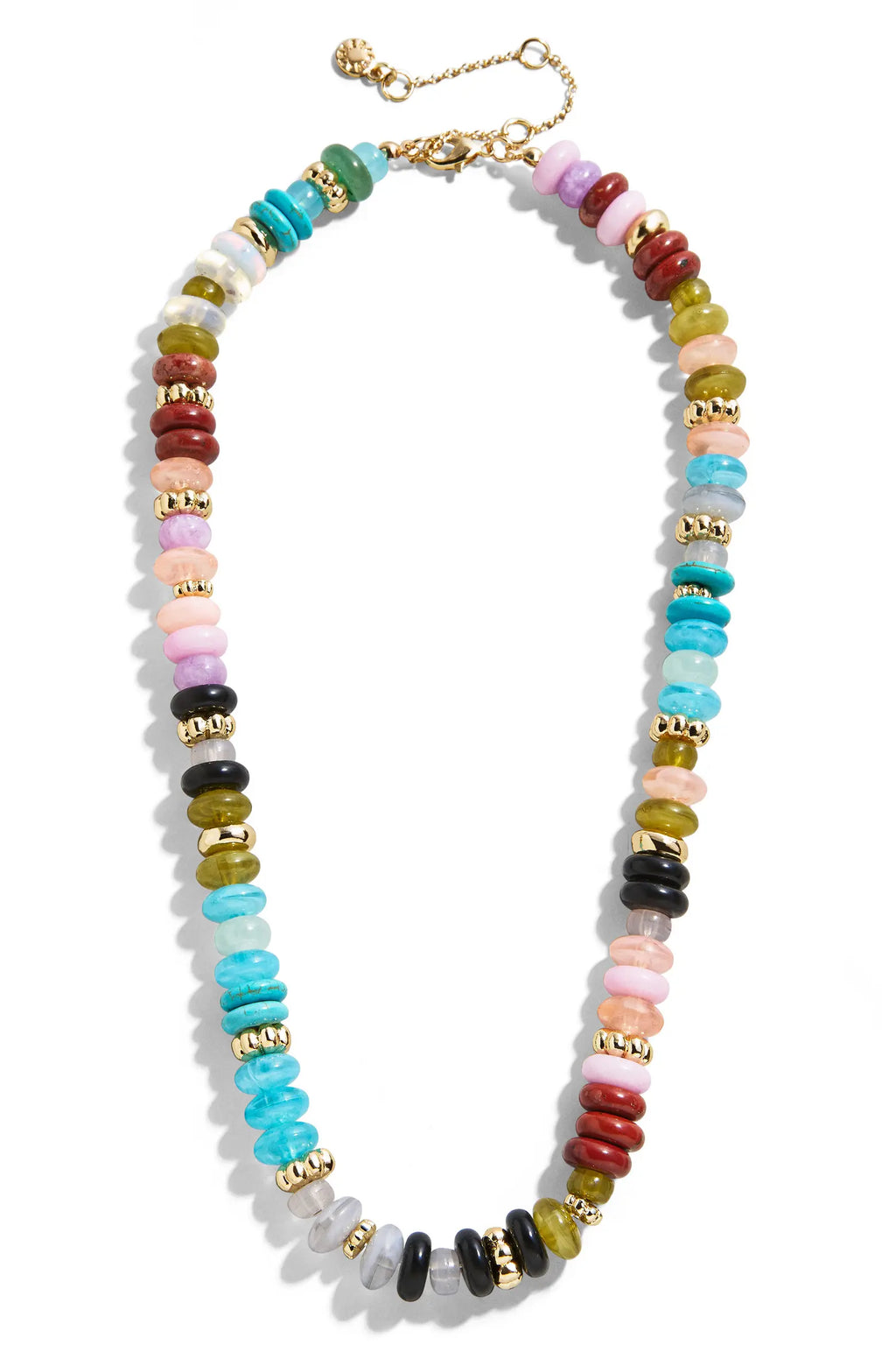 Mariel Multi/Gold Semi-Precious Beaded Necklace