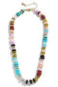 Mariel Multi/Gold Semi-Precious Beaded Necklace