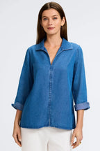 Agnes Denim 3/4 Slv Shirt