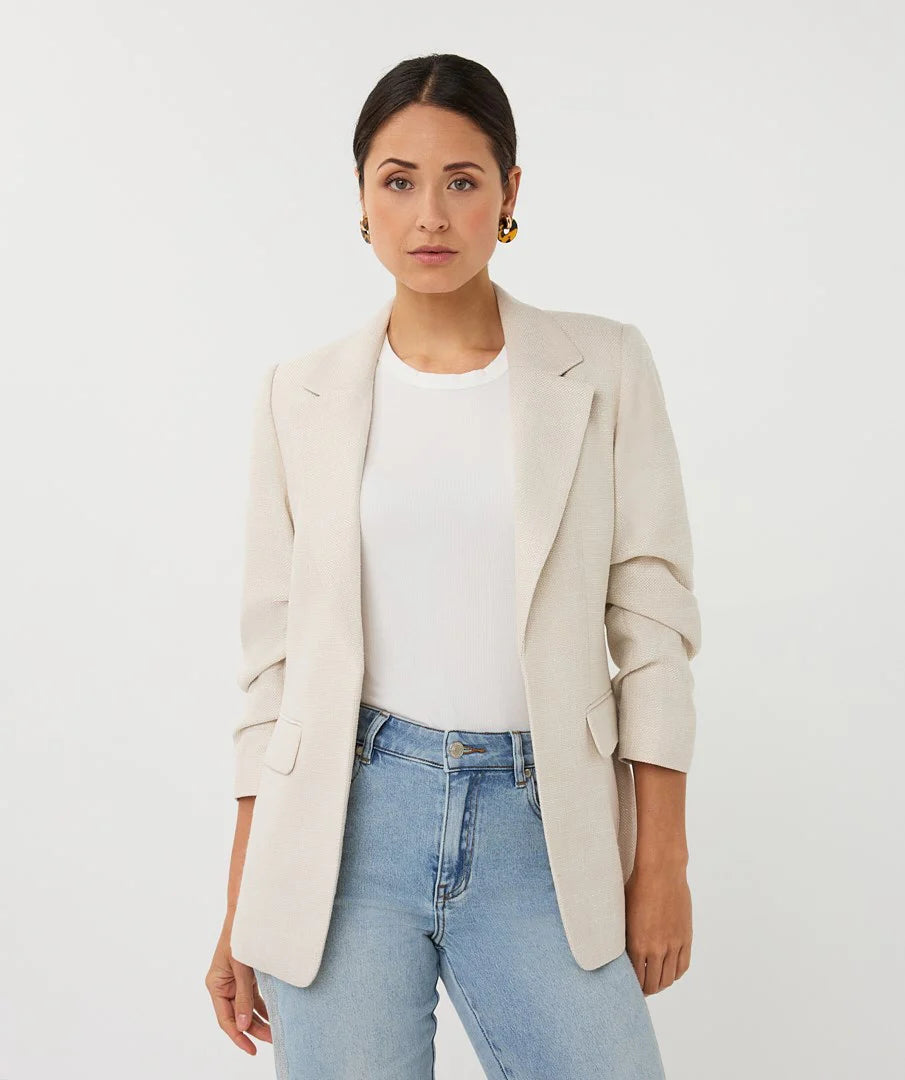 Blazer Linen Look