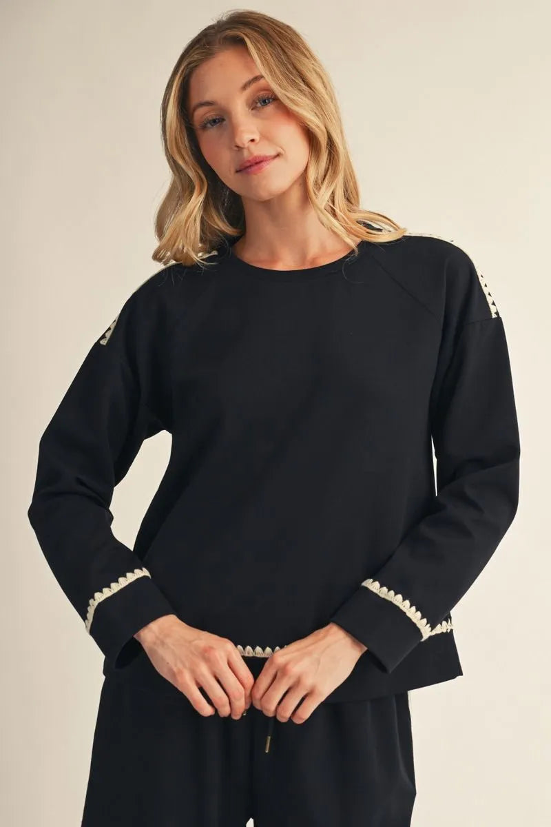 Black with Cream Trim Set