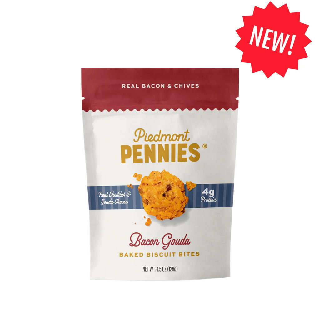 NEW LIMITED RELEASE, BACON GOUDA PIEDMONT PENNIES