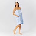Towel Wrap French Blue Floral