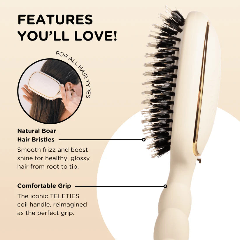Boar Bristle Brush - Tan