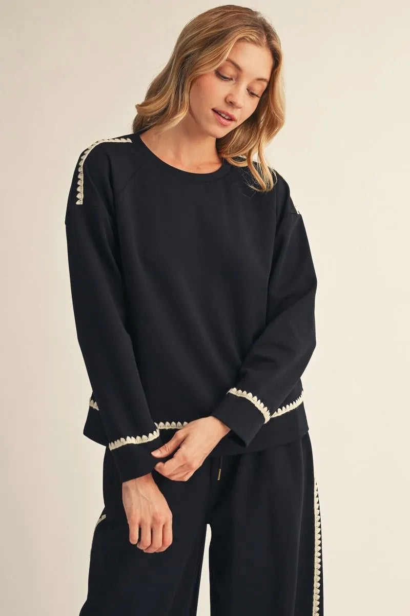 Black with Cream Trim Set