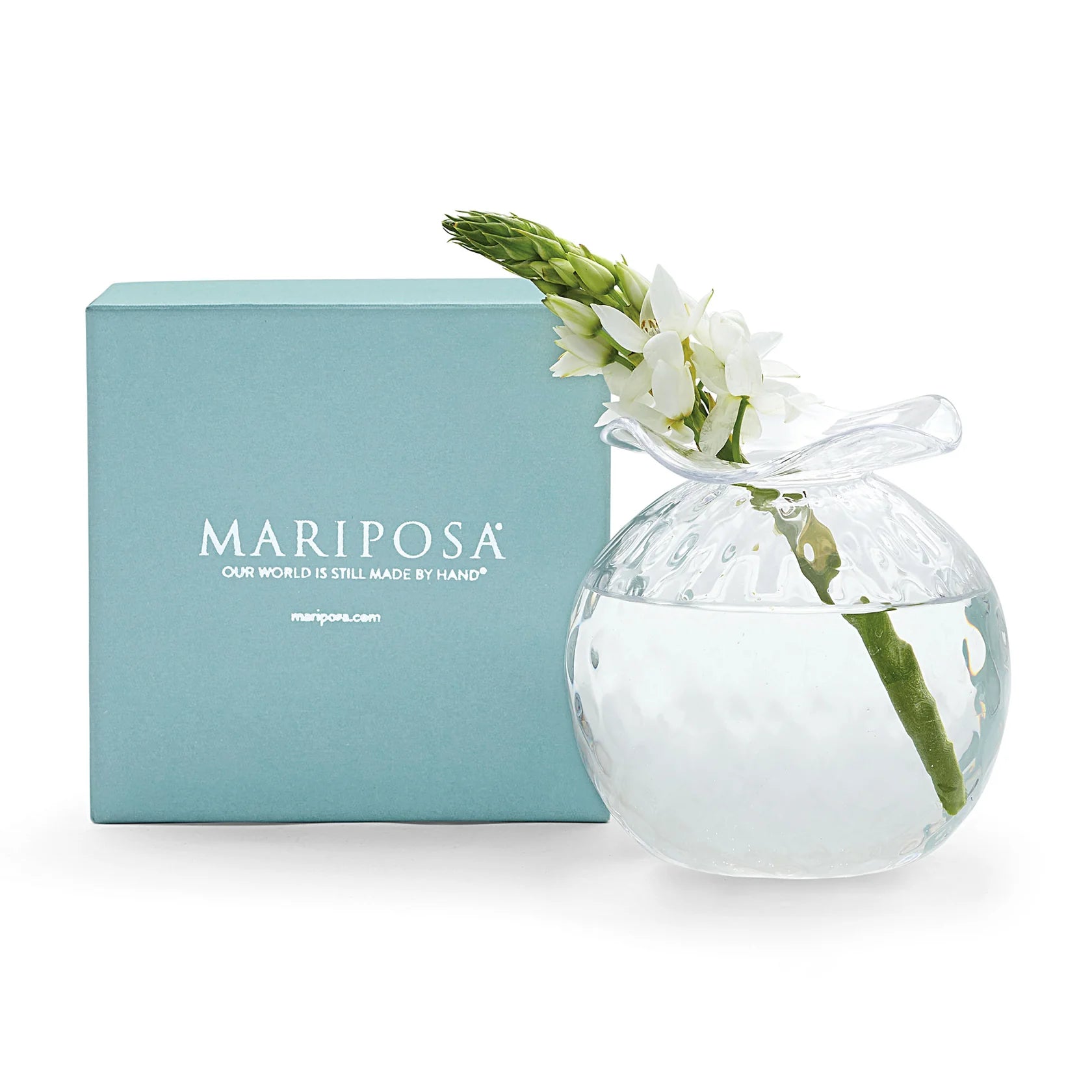 Clear Pineapple Textured  Bud Vase