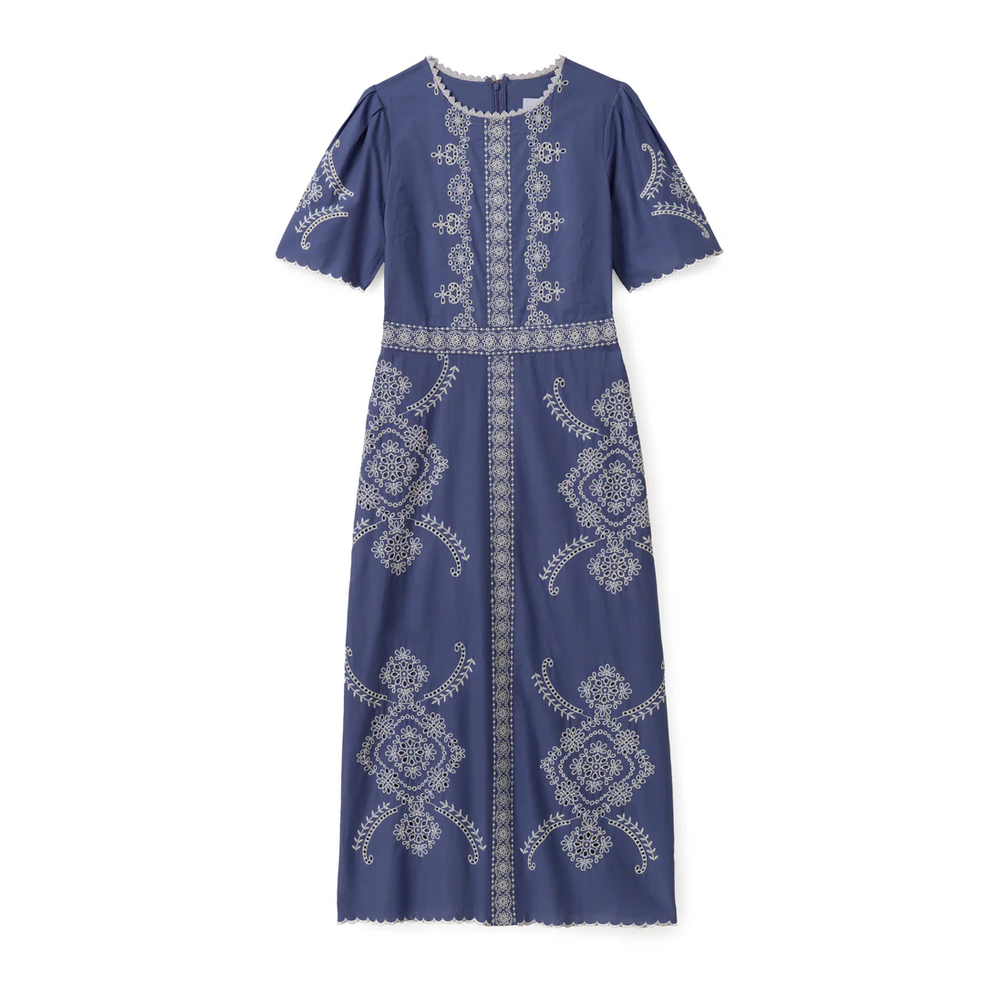 Bobbi Midi Dress-Indigo