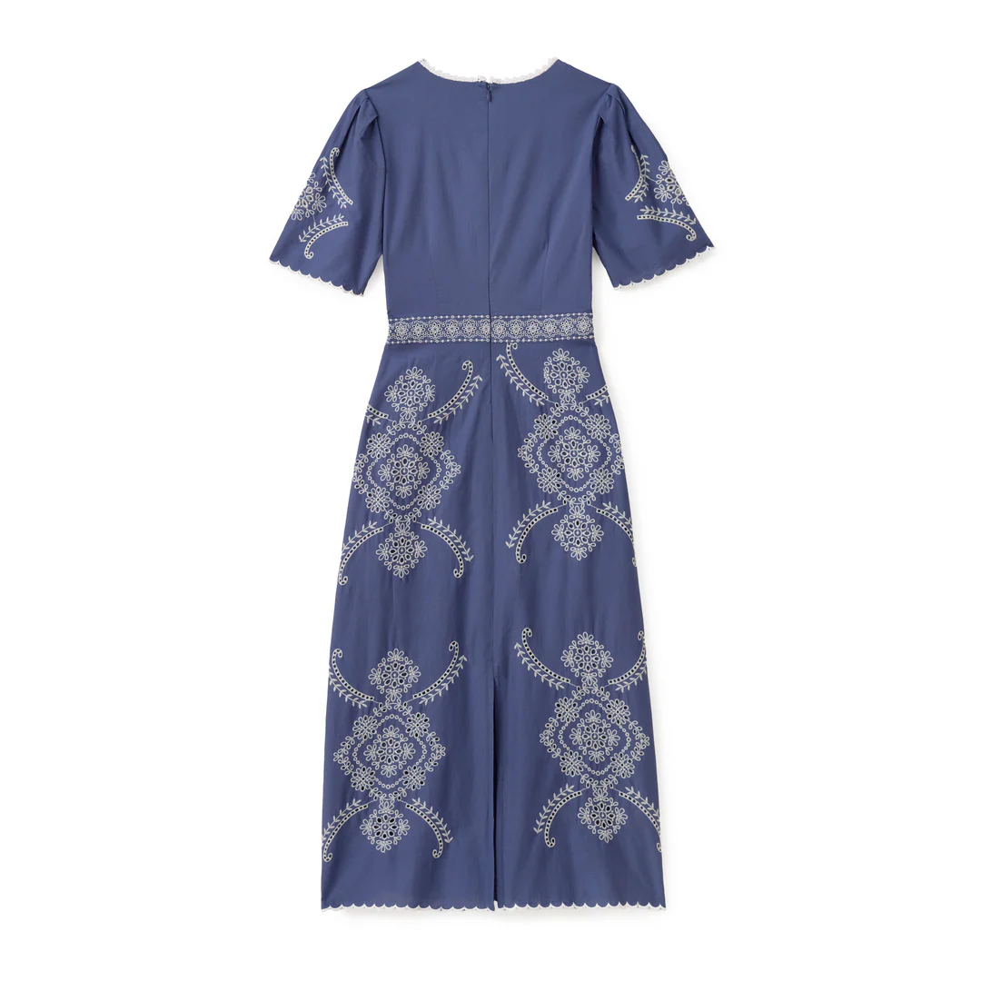 Bobbi Midi Dress-Indigo