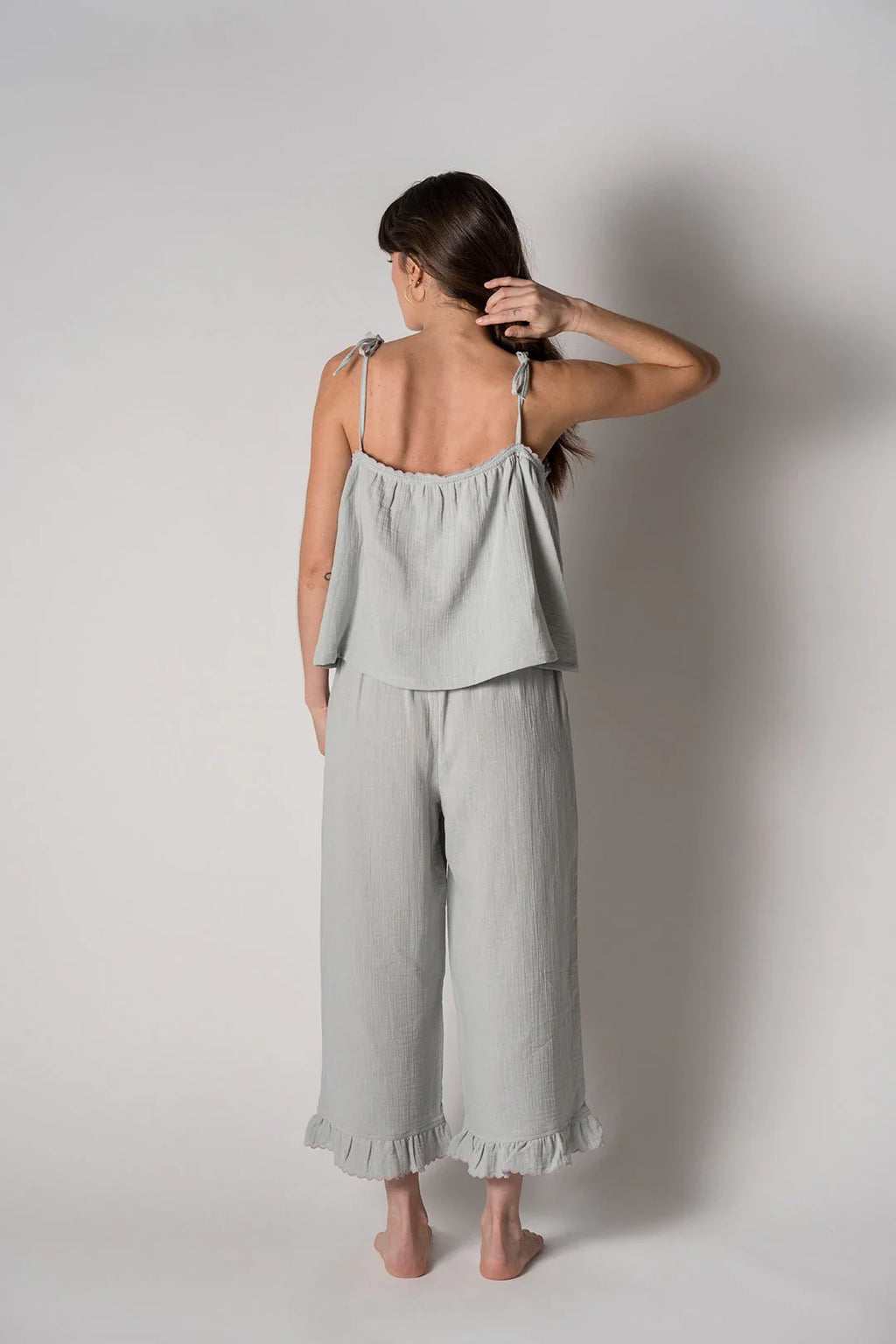 ORGANIC COTTON GAUZE ALAIA PAJAMA CROP SET