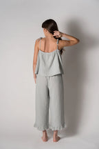 ORGANIC COTTON GAUZE ALAIA PAJAMA CROP SET