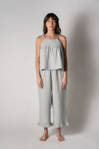 ORGANIC COTTON GAUZE ALAIA PAJAMA CROP SET