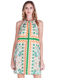 Palm Fiesta Braided Neck Halter Dress