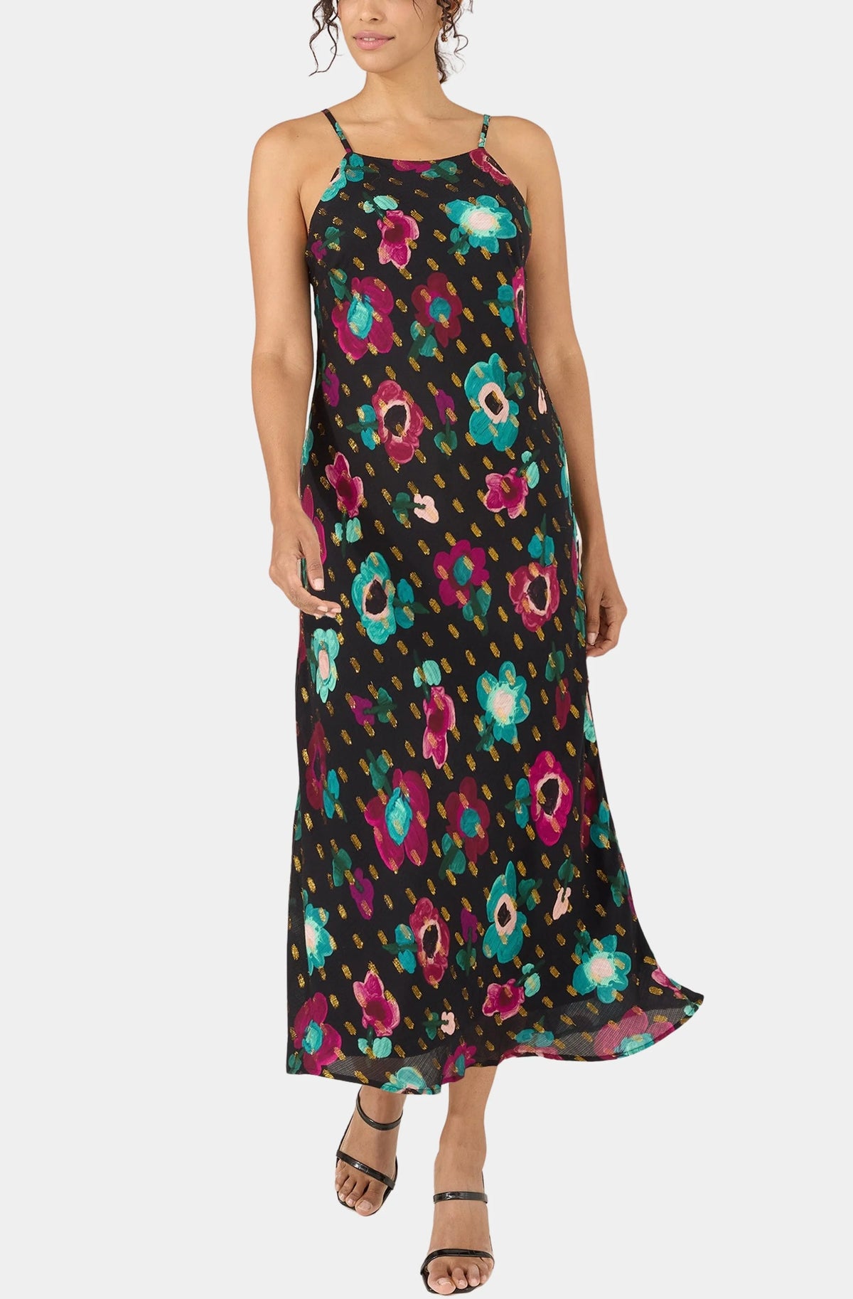 Alivia Anya Dress Black Holiday Garden