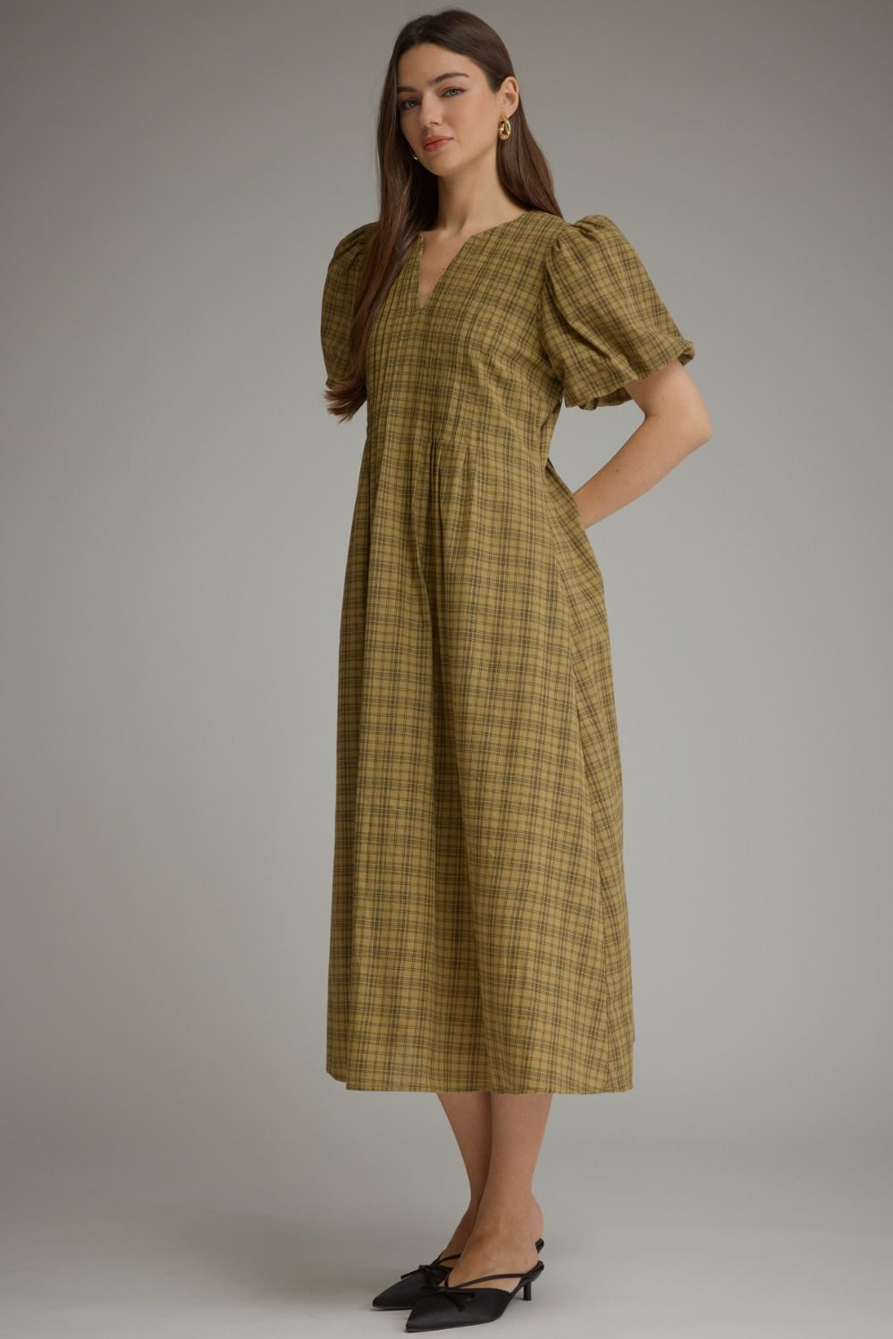 Olive SS Midi Dress