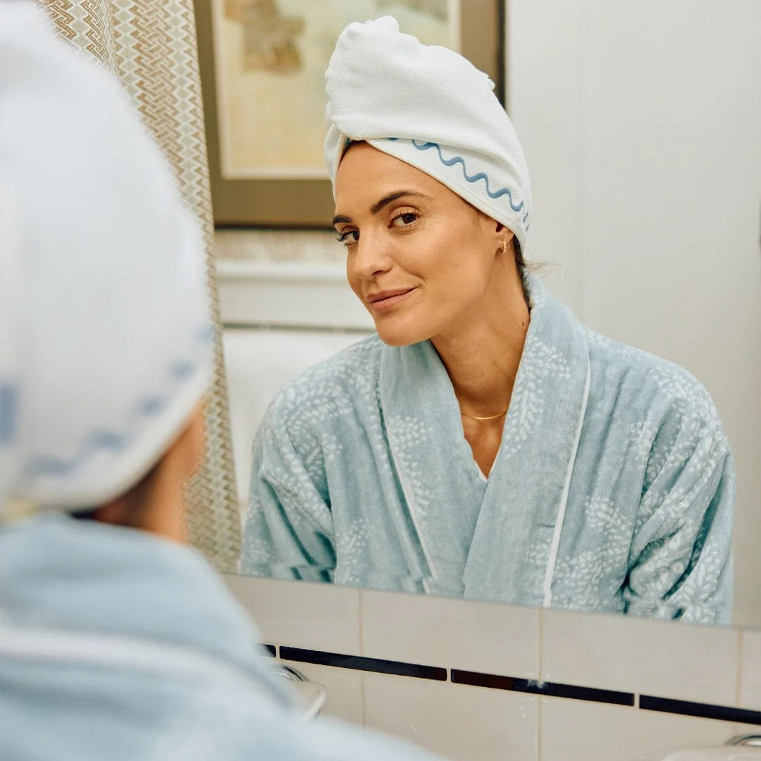 Hair Towel French Blue Wave