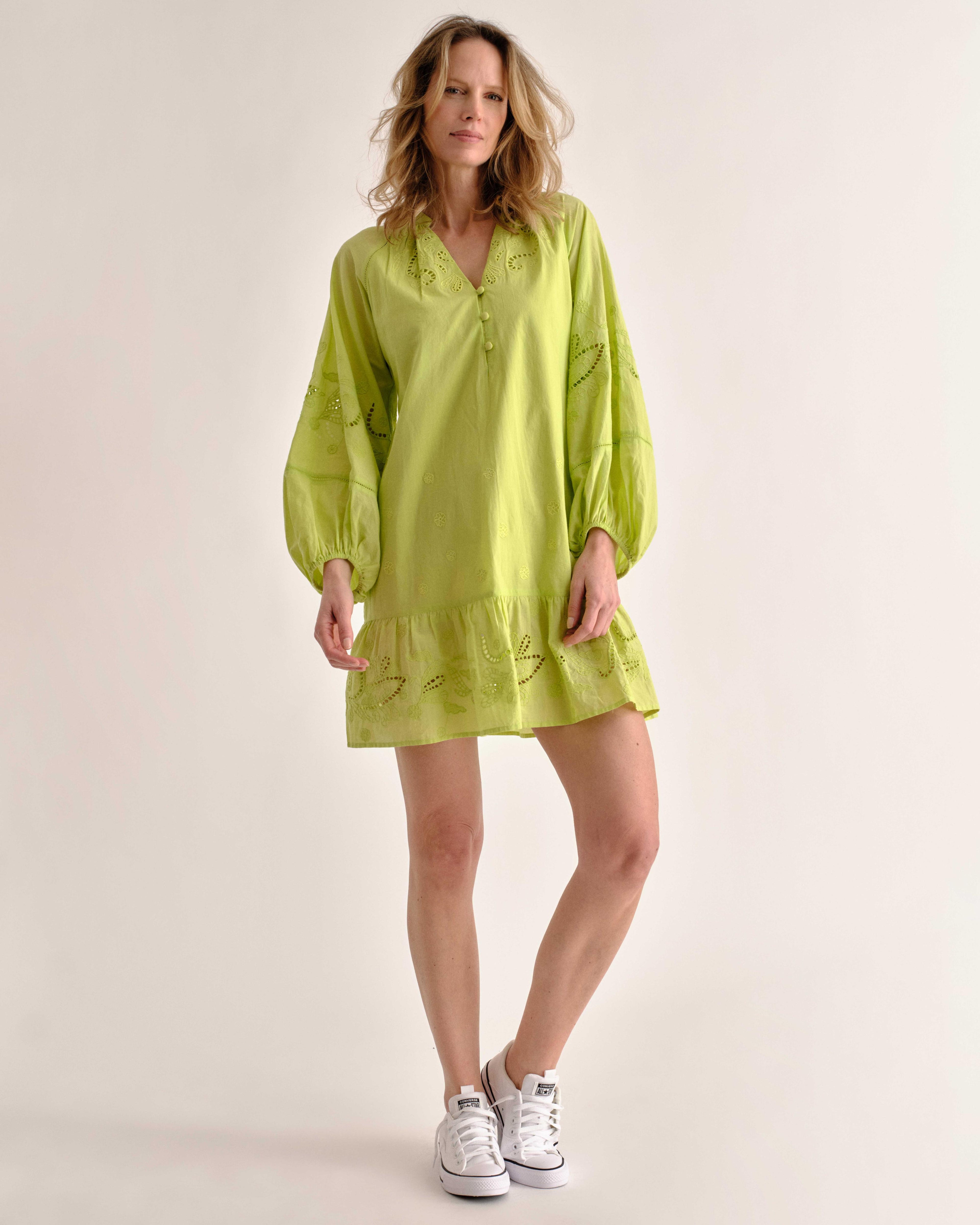 SP26 Selwin Mini Dress-Chartruese
