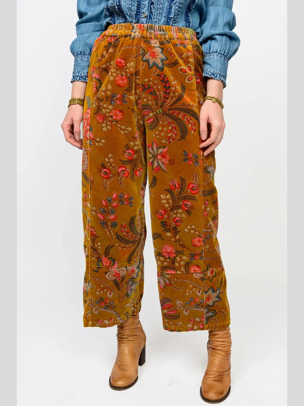 Velveteen Barrel Pants