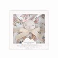 Parisian Floral Muslin Swaddle & Petit Bunny Wood Rattle Set