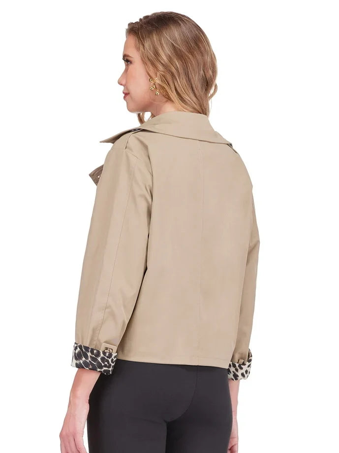 Short Trench Jacket Camel