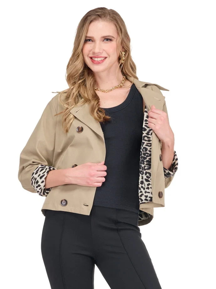 Short Trench Jacket Camel