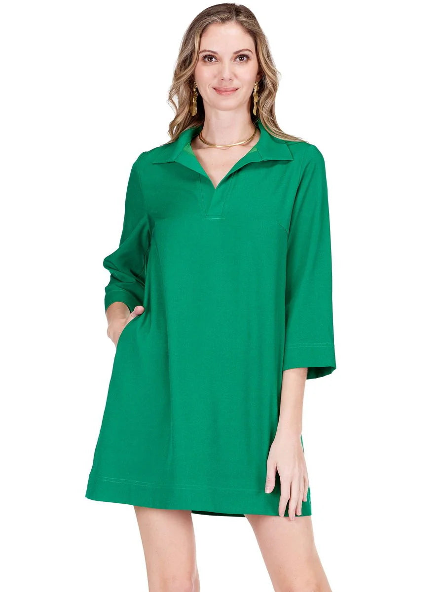 JADE Placket Bell Sleeve Dress