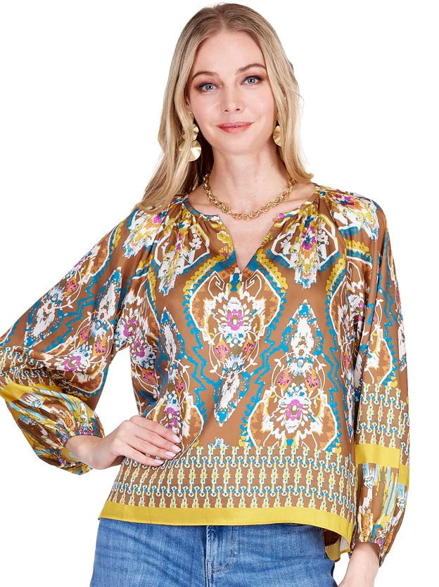 Joy Joy Tribal Plains Peasant Top