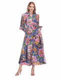 Split V-Neck Tiered Maxi Dress