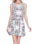 Bubble Hem Dress, Ink Blossom