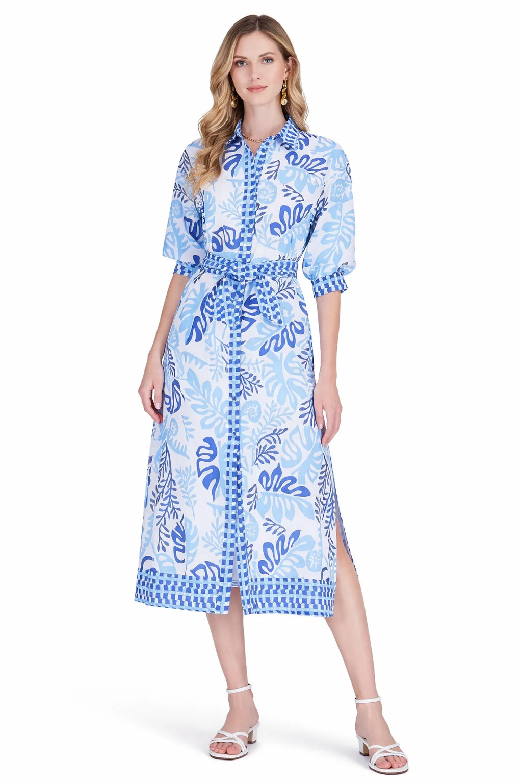 Lagoon Leaf Midi Dress