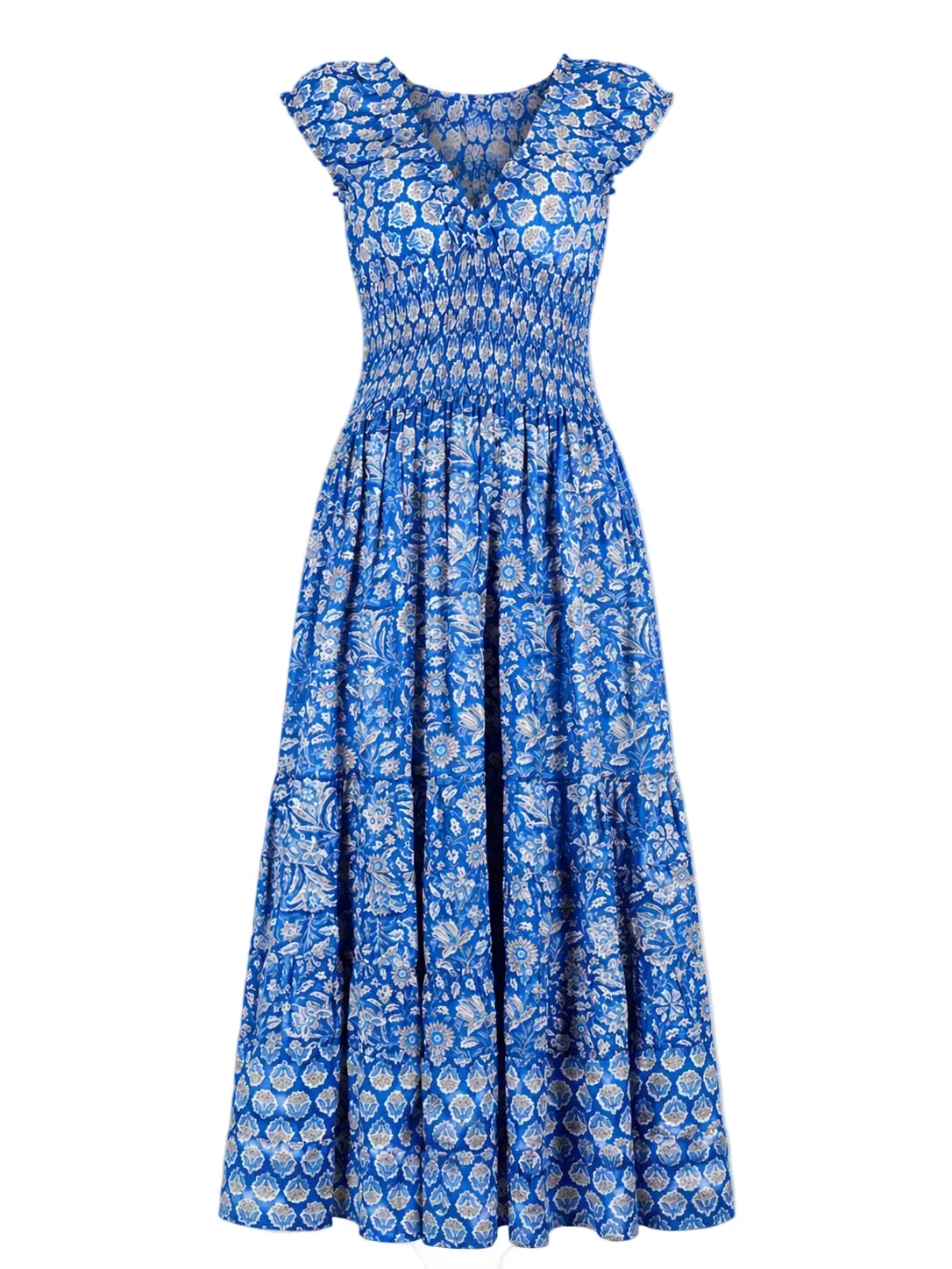 Genevieve Maxi Dress, Scatter Blue