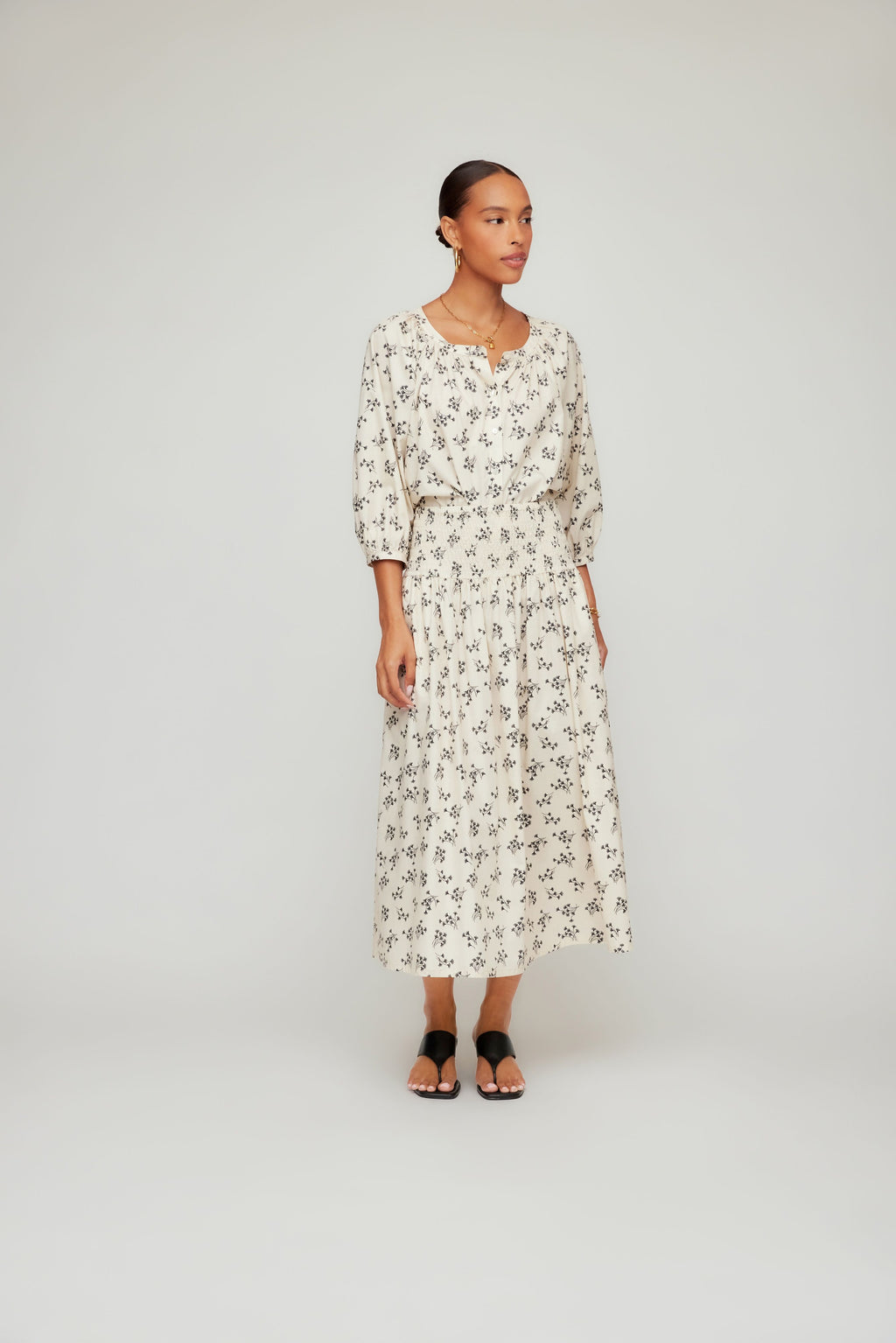 Rhea Smocked Waist Skirt