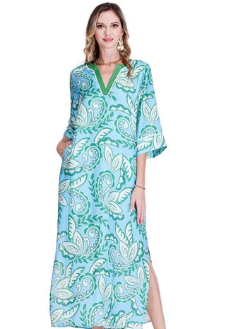 Green Paisley Maxi Dress