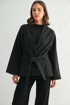 Charcoal Cape Coat