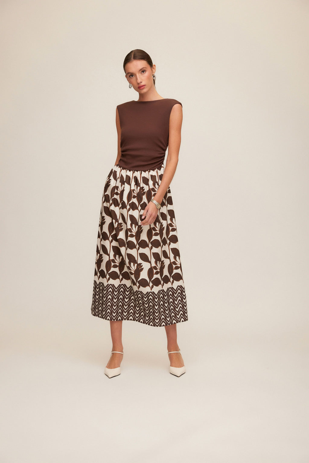 Carina Long Contrast Dress