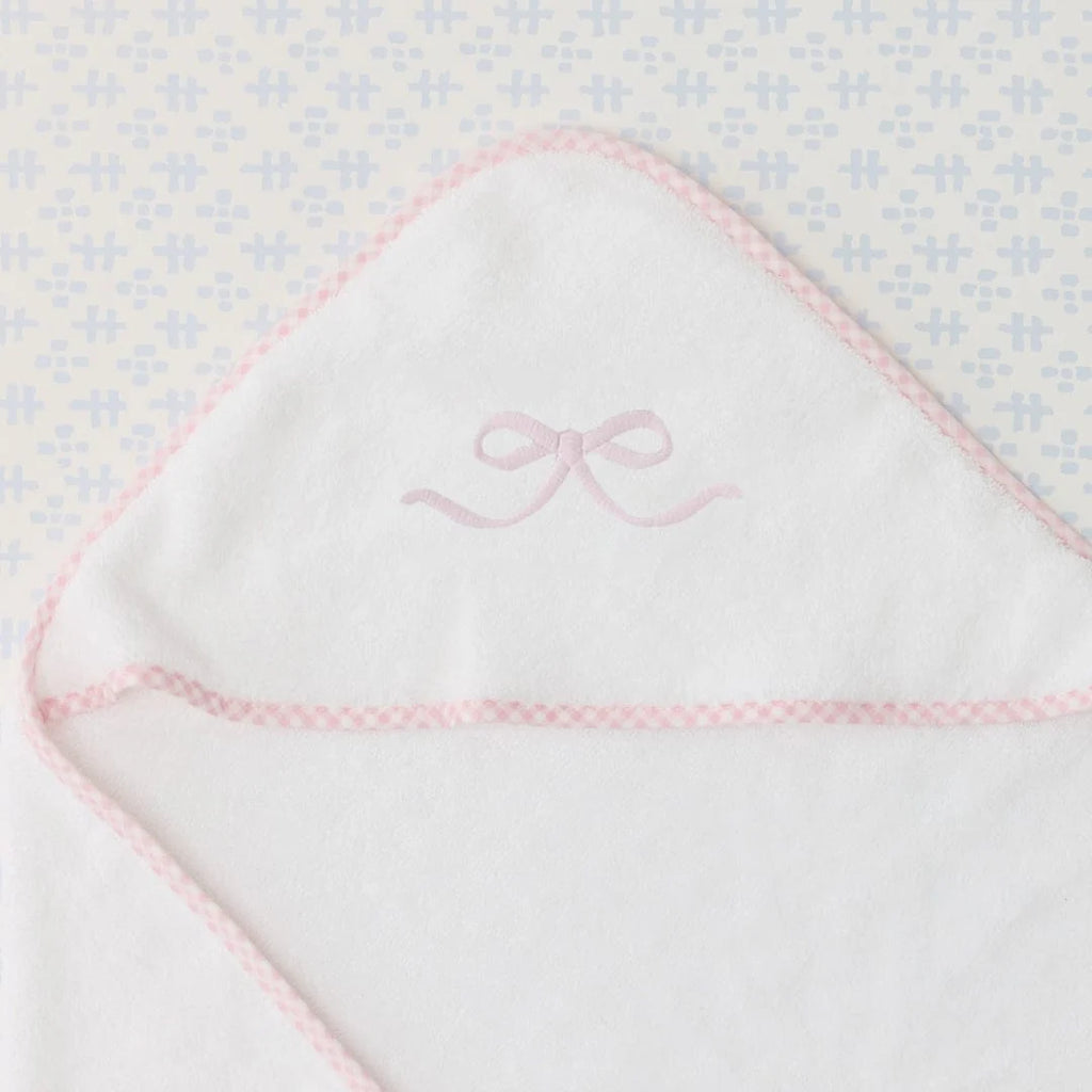 Baby Hooded Towel Duck Pink Bow