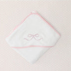 Baby Hooded Towel Duck Pink Bow