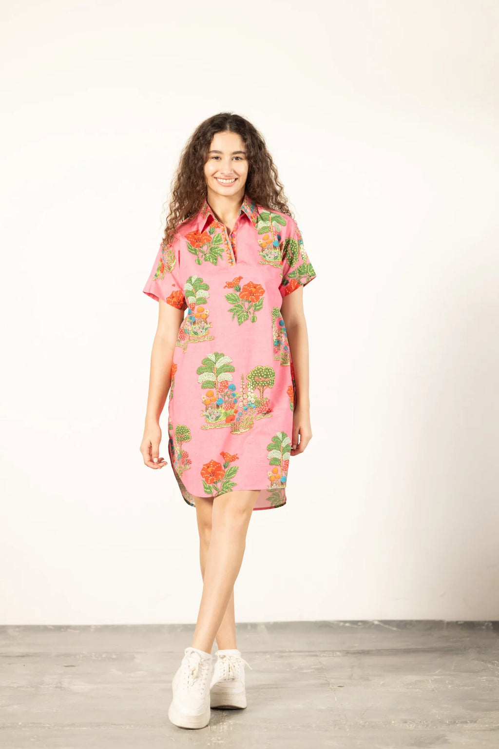 Anna Dress, Pink Isle