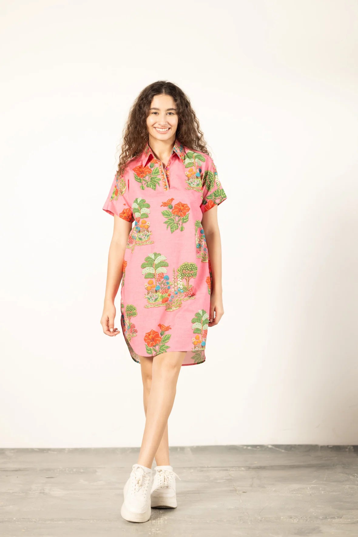 Anna Dress, Pink Isle