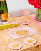 Rose Butterfly Coaster - Boxed Set of Four