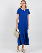 Garment Dye Dress Royal Blue