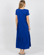 Garment Dye Dress Royal Blue