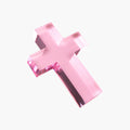 ACRYLIC CROSS WEIGHT PINK
