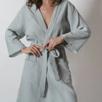ORGANIC COTTON GAUZE ALAIA KIMONO ROBE