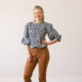 Navy Gingham Hali Top