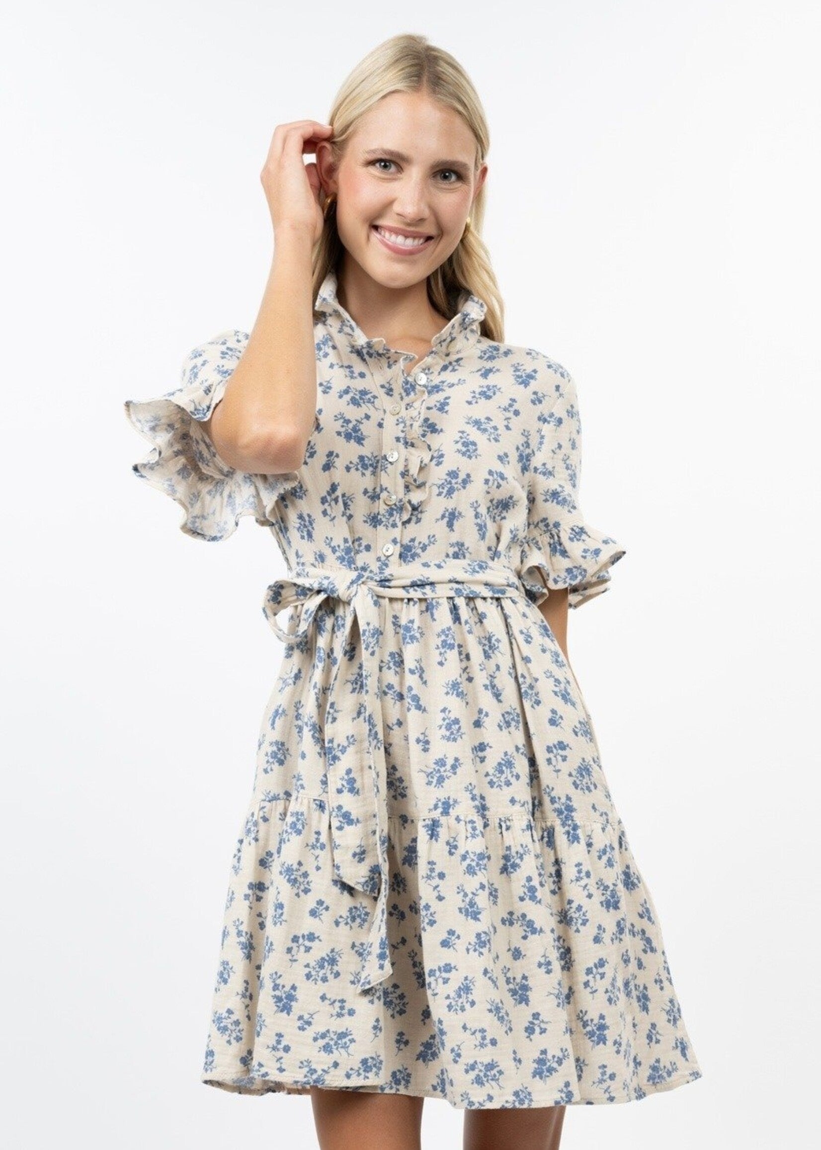Ditsy Gauze Dress