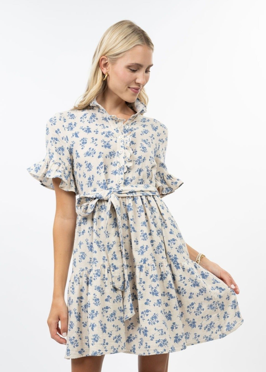 Ditsy Gauze Dress